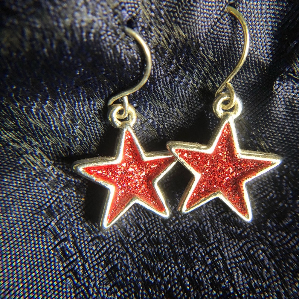 3/$10 Red Star Earrings